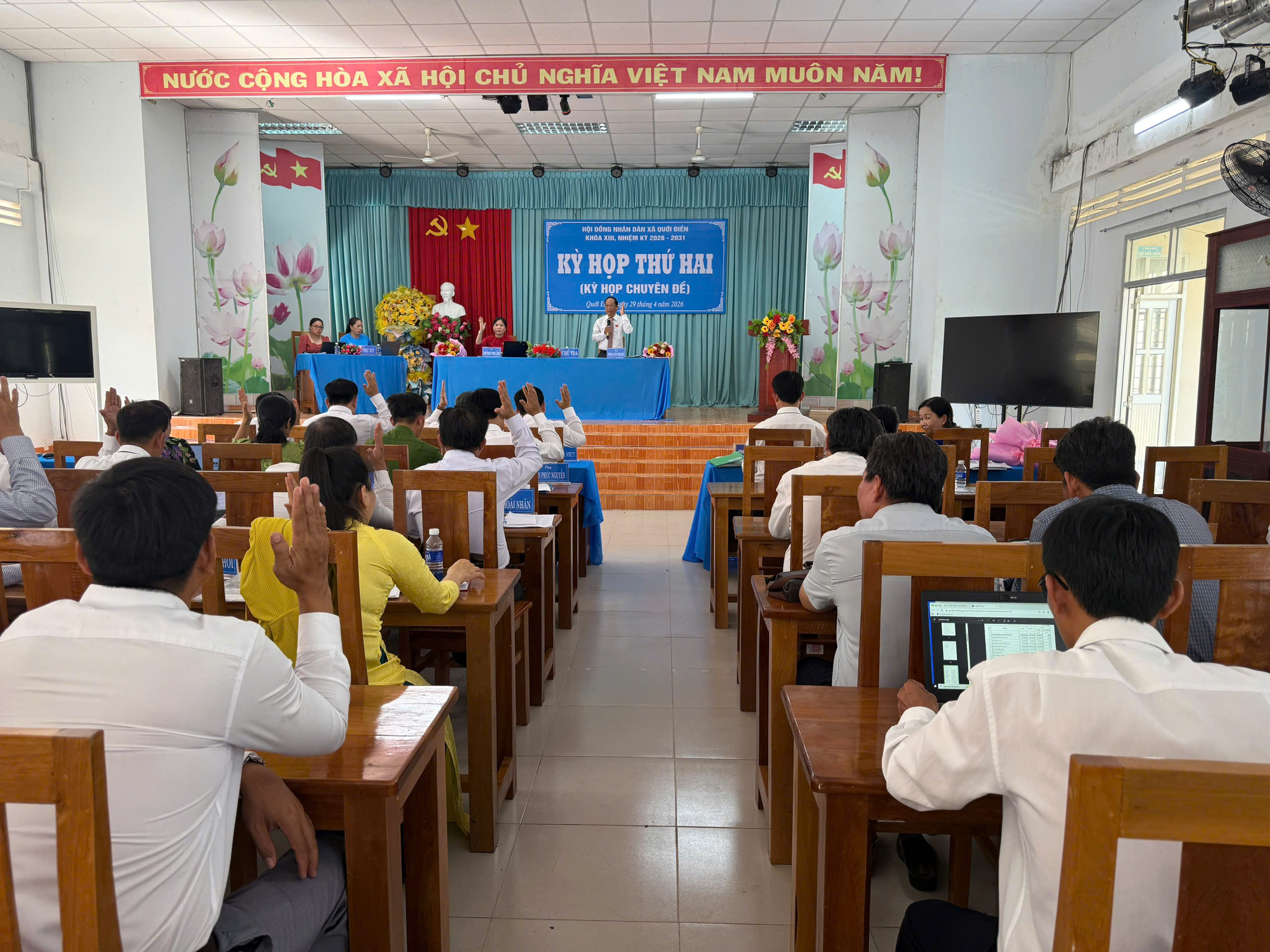HĐND xã Quới Điền tổ chức Kỳ họp thứ 2 - Kỳ họp chuyên đề
