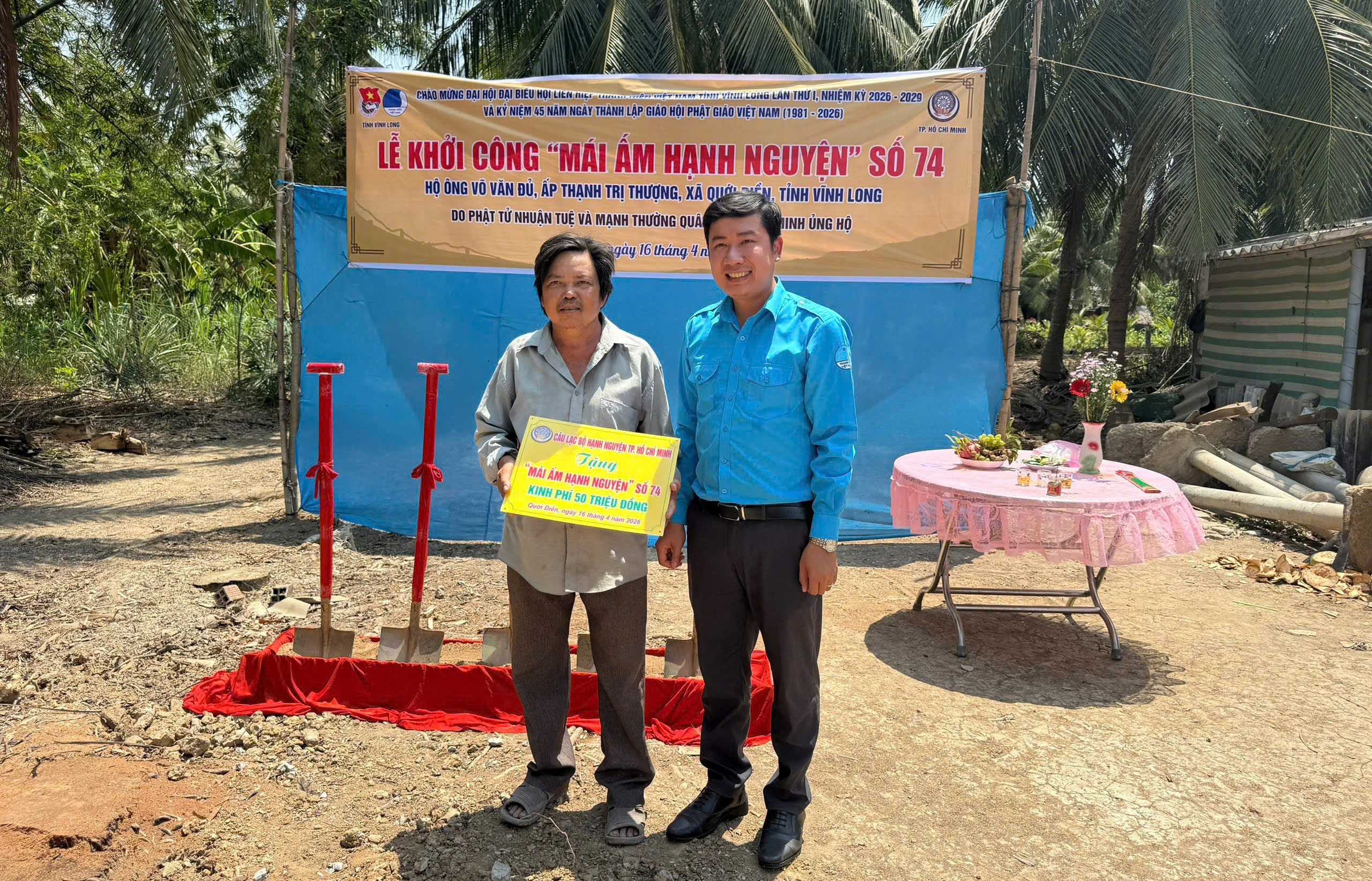    Quới Điền khởi công “Mái ấm Hạnh Nguyện” số 74