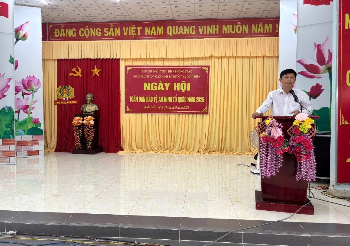 Xã Quới Điền tổ chức Ngày hội toàn dân bảo vệ an ninh Tổ quốc năm 2026