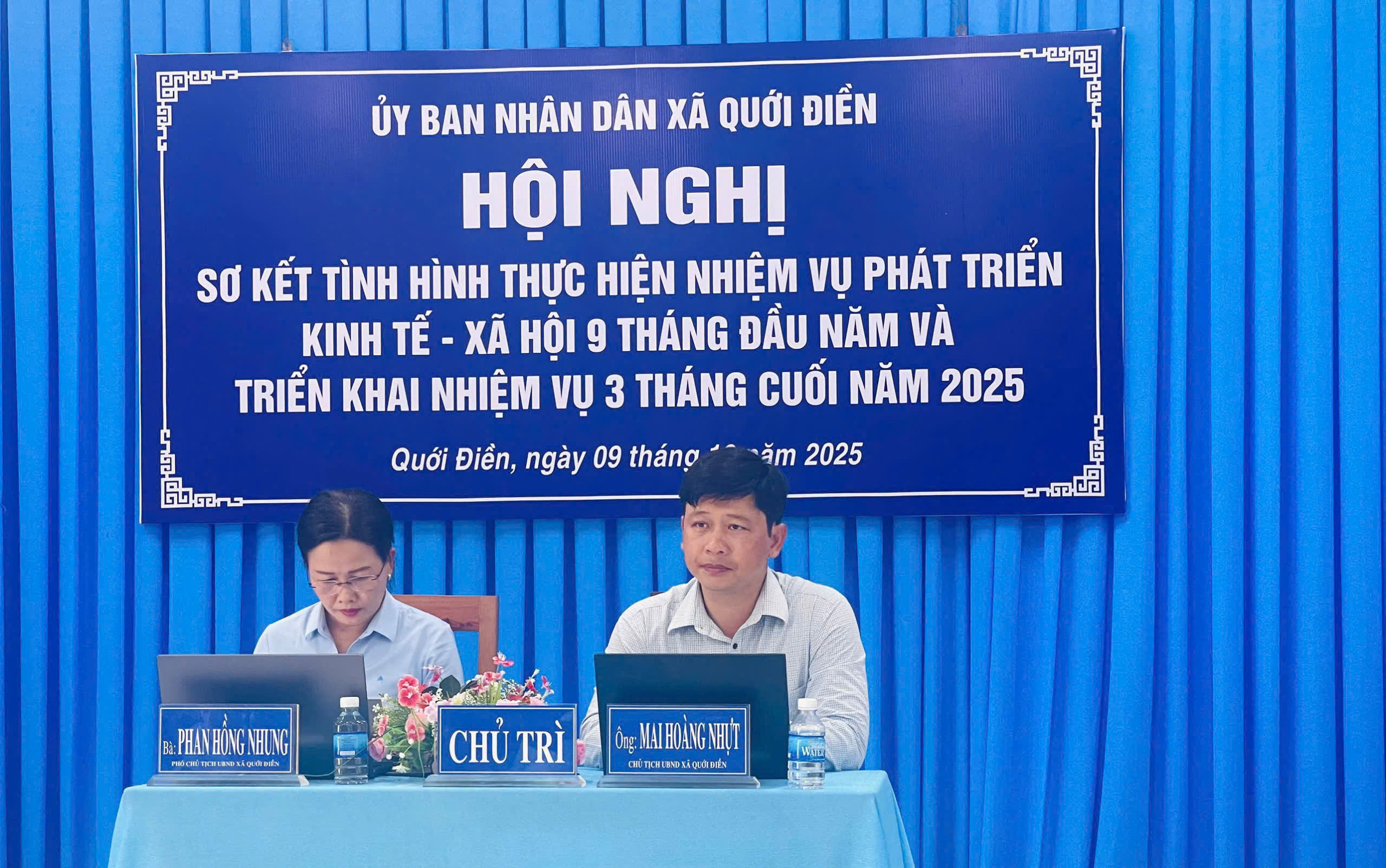 Xã Quới Điền tổ chức Hội nghị sơ kết tình hình phát triển kinh tế - xã hội 9 tháng đầu năm 2025